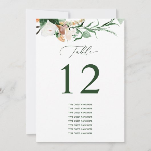 Botanisch Boho Aangepast gastnummer (Voorkant)