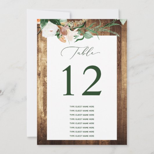 Botanisch Boho Aangepast gastnummer (Achterkant)