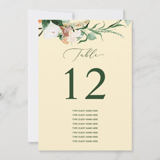 Botanisch Boho Aangepast gastnummer (Voorkant)