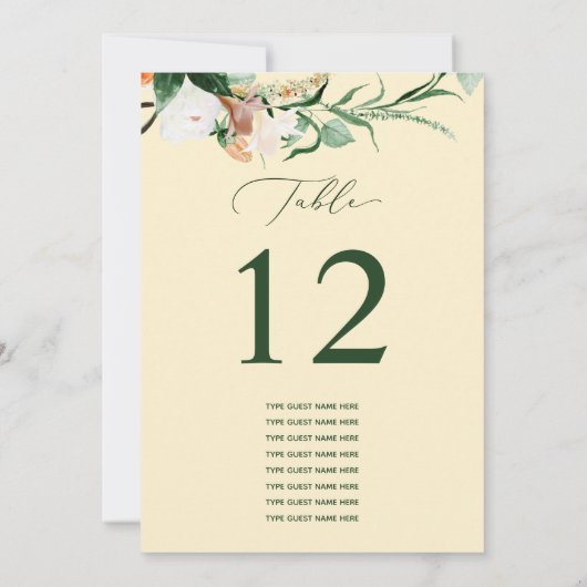 Botanisch Boho Aangepast gastnummer (Achterkant)