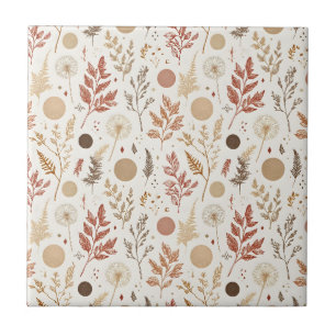 Botanisch Boho Bloemmotief Ontwerp 396 Tegeltje