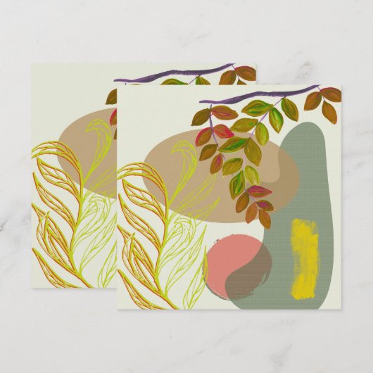 Botanisch Boho Geel Groen (Voorkant / Achterkant)