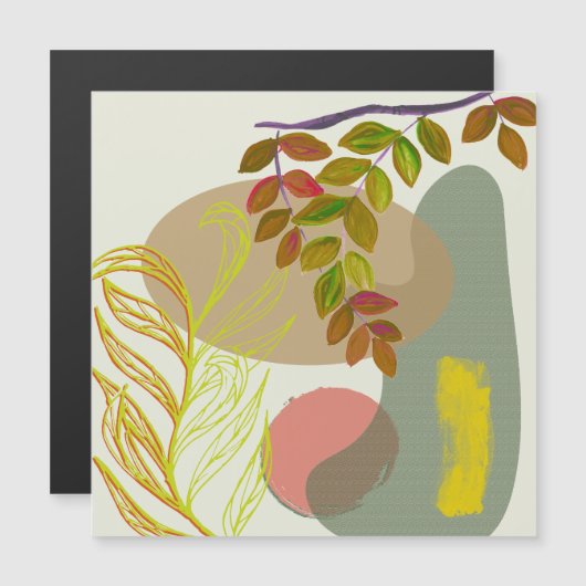 Botanisch Boho Geel Groen (Voorkant / Achterkant)