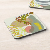 Botanisch Boho Geel Groen Bier Onderzetter (Linkerzijde)