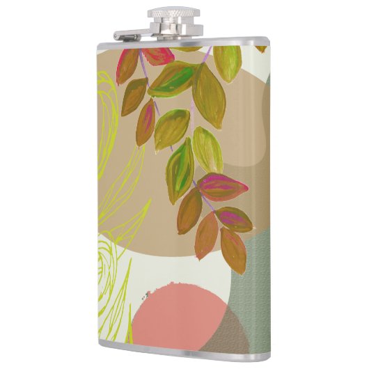 Botanisch Boho Geel Groen Heupfles (Links)