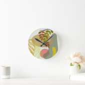 Botanisch Boho Geel Groen Ronde Klok (Huis)