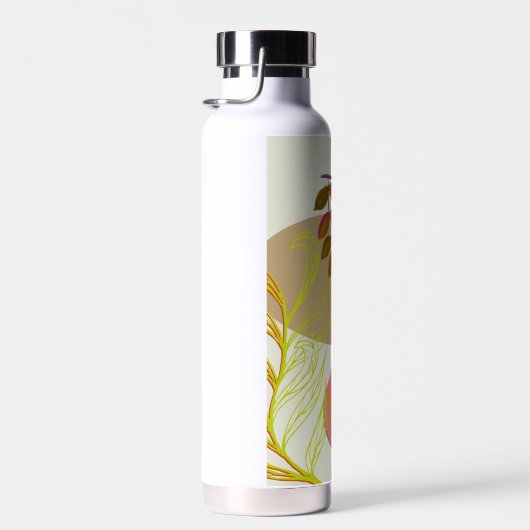 Botanisch Boho Geel Groen Waterfles (Rechts)