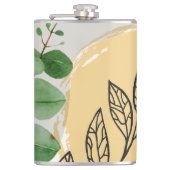 Botanisch Boho Groen Sinaasappel Heupfles (Voorkant)