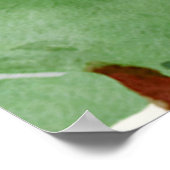 Botanisch Boho Groen Sinaasappel Poster (Hoek)