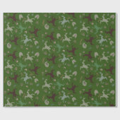 Botanisch Boho Kikkers Patroon Cadeaupapier (Vlak)