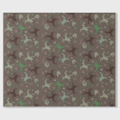 Botanisch Boho Kikkers Patroon Cadeaupapier (Vlak)