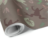 Botanisch Boho Kikkers Patroon Cadeaupapier (Rol Hoek)