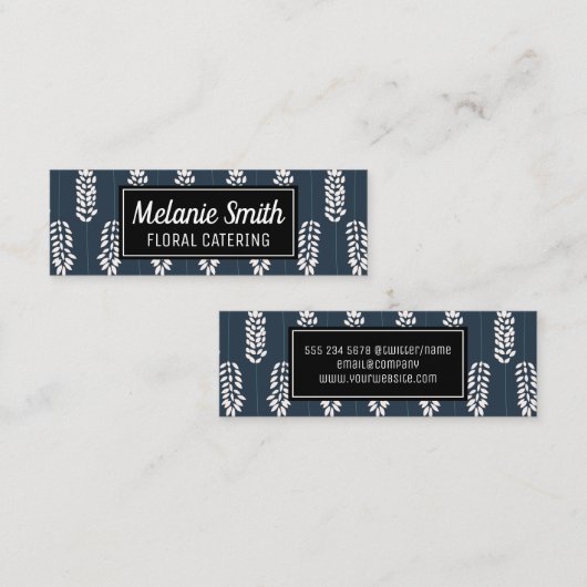 Botanisch Boho Patroon Mini Visitekaartje (Voorkant / Achterkant)