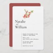 Botanisch Boho Pomegranaat | Weddenschap Kaart (Voorkant / Achterkant)