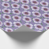 Botanisch Bord Blauw Geranium Bloem op elke Kleur Cadeaupapier (Hoek)