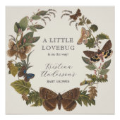  Botanisch Bos Baby shower Welkom Perfect Poster (Voorkant)