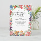 botanisch bos | Berry Sweet Baby shower Kaart (Staand voorkant)