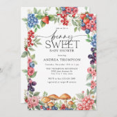 botanisch bos | Berry Sweet Baby shower Kaart (Voorkant / Achterkant)