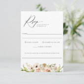 Botanisch bos Floral Wedding Food Allergy Rsvp (Staand voorkant)