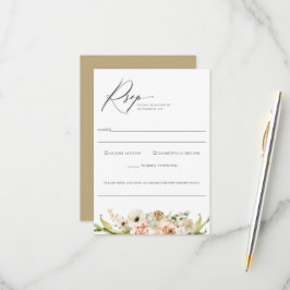 Botanisch bos Floral Wedding Food Allergy Rsvp Kaartje