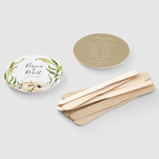 Botanisch bos met woeste hek handwaaier (Niet-gemonteerd)