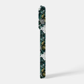 Botanisch bosblad wit bloempatroon iPhone hoesje (Linkerkant)