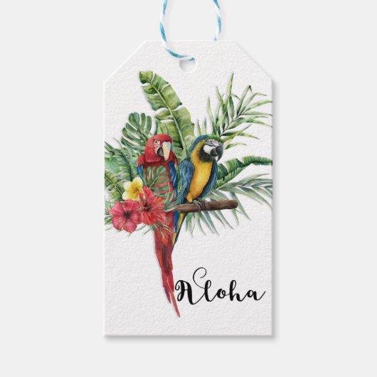 Botanisch botanisch eiland Paradise Birds Tropical Cadeaulabel (Voorkant)