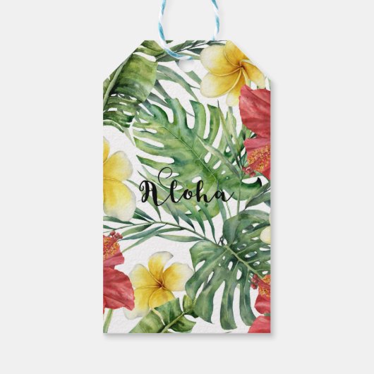 Botanisch botanisch eiland Paradise Birds Tropical Cadeaulabel (Achterkant)