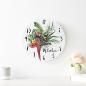 Botanisch botanisch eiland Paradise Birds Tropical Grote Klok (Huis)