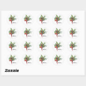 Botanisch botanisch eiland Paradise Birds Tropical Ronde Sticker (Vel)