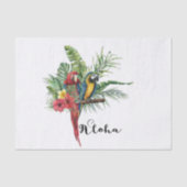 Botanisch botanisch eiland Paradise Birds Tropical Tissuepapier (Voorkant)