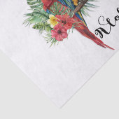 Botanisch botanisch eiland Paradise Birds Tropical Tissuepapier (Detail)