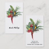 Botanisch botanisch eiland Paradise Birds Tropical Visitekaartje (Voorkant / Achterkant)