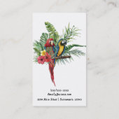 Botanisch botanisch eiland Paradise Birds Tropical Visitekaartje (Achterkant)