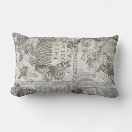  Botanisch Butterfly Script zwart-wit Kussen