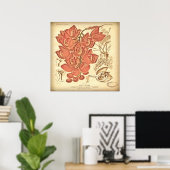  botanisch canvas. poster (Thuiskantoor)