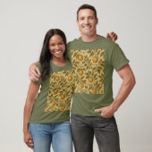  Botanisch Citrus Sinaasappel met Script T-shirt (Unisex)