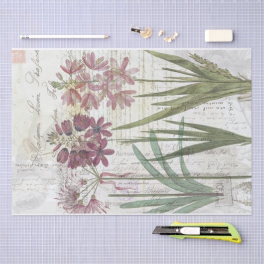  botanisch collage-weefselpapier tissuepapier (Craft)
