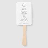 Botanisch Crest Monogram Weddenschap Programma Han Handwaaier (Voorkant)