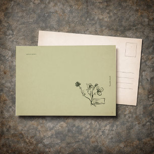 Botanisch Dark Academia Tuin Lees Geschenk Briefkaart