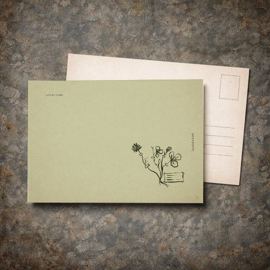 Botanisch Dark Academia Tuin Lees Geschenk Briefkaart