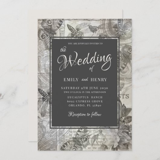 Botanisch De bruiloft van Kaart (Voorkant / Achterkant)