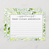 Botanisch Deel een Kaart van de Begeleiding van he (Voorkant / Achterkant)