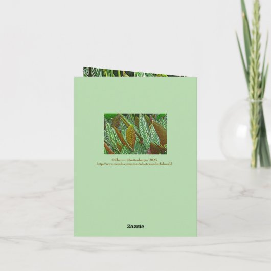 Botanisch/Dieffenbachia Tropisch Oerwoud Plant Bedankkaart (Achterkant)