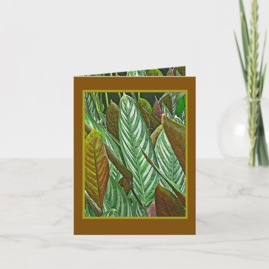 Botanisch/Dieffenbachia Tropisch Oerwoud Plant Bedankkaart (Voorkant)
