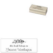  Botanisch "Dit boek behoort tot" Aangepast Rubberstempel (Gestempeld)