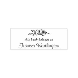  Botanisch "Dit boek behoort tot" Aangepast Rubberstempel