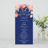 Botanisch donkerblauw en koraalbloem - Programma Programmakaart (Staand voorkant)