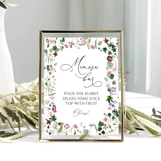 Botanisch drankje Mimosa Bar bordje Poster