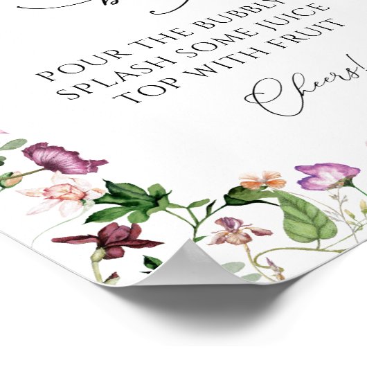 Botanisch drankje Mimosa Bar bordje Poster (Hoek)